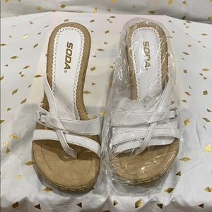 Slip on, half inch platform, sandals